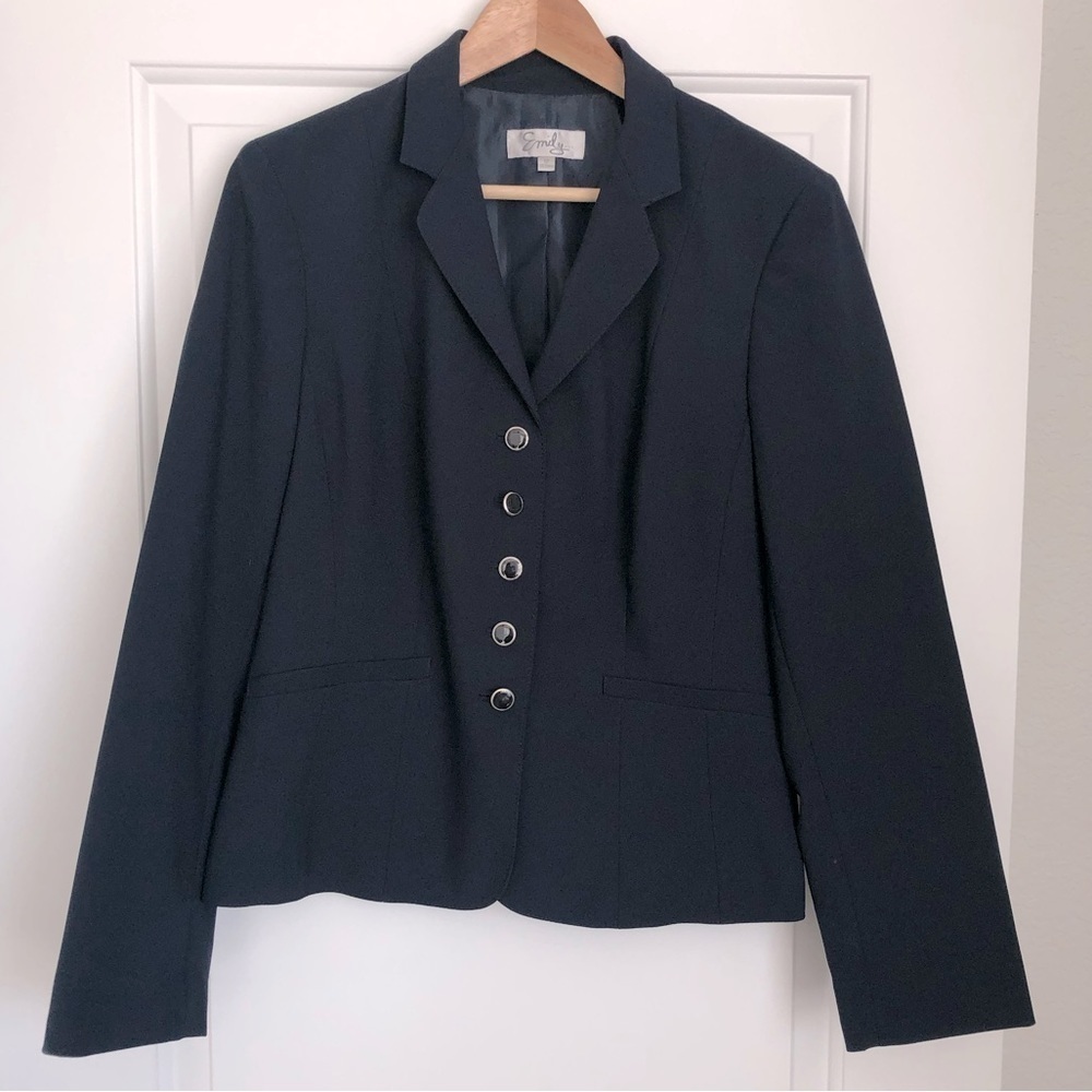 Emily Women’s Simple Navy Blazer
